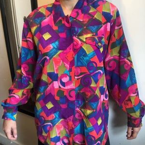 Cute colorful button up